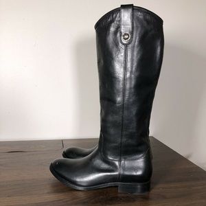 New Frye Melissa Button 2 Tall Black Boots Size 6